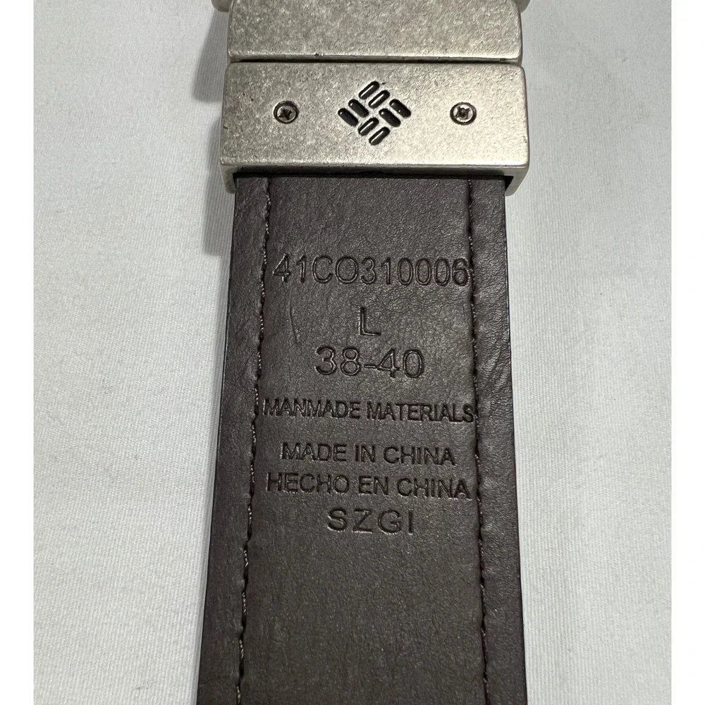 Columbia Reversible Belt Men Large 38-40 Black Brown Faux Leather 41CO310006 A62